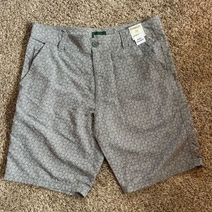 Outdoor Life Gray Geometric Patterned Men's Water Restant Mountain Shorts | 34